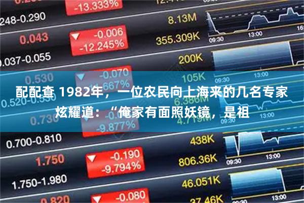 配配查 1982年，一位农民向上海来的几名专家炫耀道：“俺家有面照妖镜，是祖